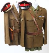A Royal Engineers No.2 Dress jacket with Sam Browne belt: together with a REME No.