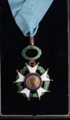 A Brazilian Order of the Southern Cross sash badge and sash: centre of five white stars on blue