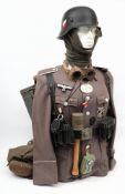 A reproduction Germany army grey tunic,