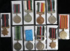 A group of ten Indian and Pakistan medals: including an Azad Kashmir Commemoration Medal, (10).