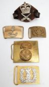 A Royal Scots Fusiliers belt buckle,