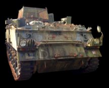 A British Army FV436 Command and Control Armoured Personnel Carrier': registration number 02 EE 04.