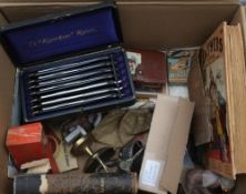 A cased set of seven 'Krosskeys ' razors,