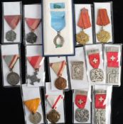 A group of various foreign medals.