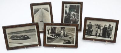 Five early 20th century postcards of Goldie Gardner (1890-1958) and MG EX135 at Speedweek,