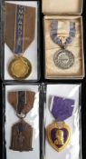 A Purple Heart: together with a Silver Gloucester Day Defence Medal,