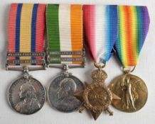 A Queens's South Africa group of four to '4477 Pte F Scott Cheshire R',