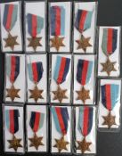 Fourteen WWII 1939-45 Stars: