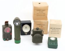 A group of three WWII ARP lamps: together with a No.