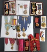 A group of ROAB jewels: including a silver gilt and enamel 'Boro Market' Lodge Jewel and Primo