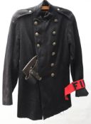 A WWII period NFS Fireman's double breasted tunic: with NFS buttons and label to liner dated 1944,