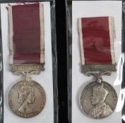 A George V Army LSGC to '7251235 Cpl H Perrons RAMC': and an Elizabeth II Army LSGC to '22739147