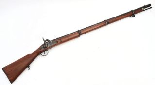A 19th century percussion cap musket in the Enfield style: probably for the Indian market,