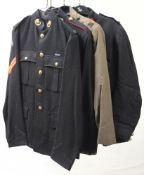 Two Royal Marines tunics: together with a Royal Artillery tunic and a Royal North West Mounted