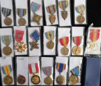 A group of nineteen various American Service medals: including a Berlin Airlift medal.