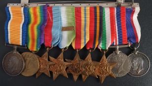 A WWI Royal Navy group of nine to 'J51355 W C R Lamprill Boy 1 RN': War Medal,