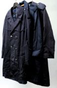 A Cornwall Constabulary wool overcoat: one other overcoat and three Police trench coats: (5)