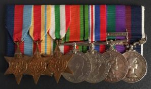 A WWII group of seven to Cpl S Atkinson RAF: 1939-45 Star, Africa Star, Italy Star Defence Medal,