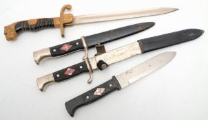 A reproduction German Army Officer's sword (blade reduced),