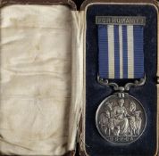 An RSPCA Life Saving medal to 'W J Huskie 1935': in case of issue.