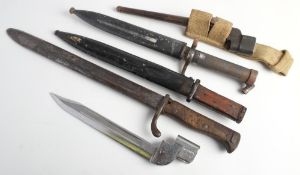 A Swedish 1896 pattern bayonet: numbered '557' to ricasso' and stamped to hilt 'L10 No.