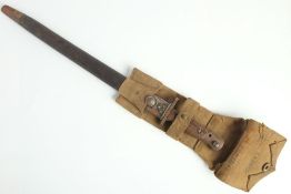 A WWI British 1907 pattern bayonet : the straight fullered blade stamped with crown and dated