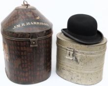 A late 19th/early 20th century lacquered helmet tin: with maker's plaque 'Hawkes & Co Ltd,