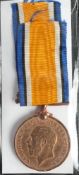 A WWI Bronze British War Medal to '20212 Pte Moshe Seobl SANLC':