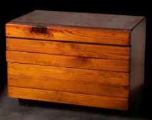 A collector's cabinet containing mixed coins: including silver 3d,