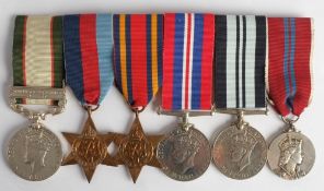 A WWII group of six to '8397 Hav Maksud Khan 3-9 Jat R': India General Service medal with clasp,