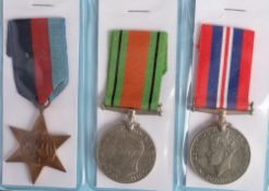 A WWII group of three to '3050077 Cpl J Barr CMP': together with certificate of appreciation dated