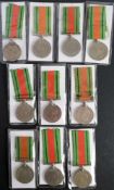 Ten WWII Defence Medals: