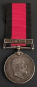 A Natal Rebellion Medal to 'Pte W Ritchie Durb/Light Infantry': (poor condition edge bruised and