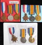 Three WWI trios: '72841 Dvr H Blake RFA' '60677Dvr J McRae RFA' 'M2-077746 Pte L H Sayer ASC