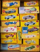 A group of various Dinky racing cars: including No. 238 Jaguar Type D racing car, No .