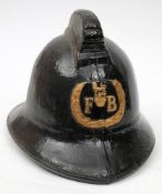 A mid 20th century British Army Fire Service fireman's cork helmet by Helmets Ltd,
