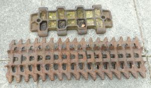A WWII Sherman tank track link,: 50cm wide,