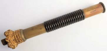 A Victorian brass Tipstaff of Office by Parker, Field & Co,