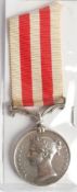 An Indian Mutiny Medal to 'Sgt H Lumy RA': together with copies of discharge papers (886 Gunner