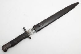 A Siamese contract issue Mauser S84/98 pattern bayonet: the single edge fullered blade stamped with