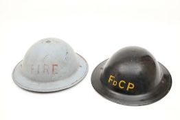 A WWII Mk II 'factory' steel helmet by Rubery Owen & Co Ltd,