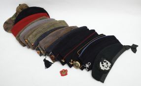 A collection of foreign forage caps and berets: (a lot)