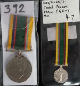 A George VI Cadet Forces Medal to 'TY Sub Lieut (SP) F Norton RNVR': together with an ERII