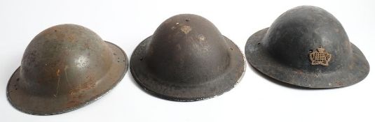 A WWII Mk II 2c steel helmet by Rubery Owen Co , Ltd: grey ,
