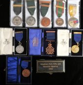A group of nine various Rifle Association/Rifle Club medals: comprising three London District