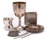 A mixed collection of silver wares,