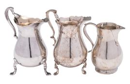 A George VI silver cream jug, maker Goldsmiths & Silversmiths Co Ltd, London,