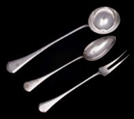 A Czechoslovakian silver soup ladle,