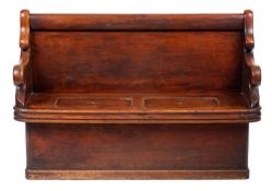 Of Maritime Interest A late 19th Century teak settle:,