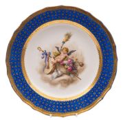 A Derby porcelain plate,
